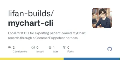 【开源自荐】mychart-cli：在本机导出 MyChart 病历的命令行工具